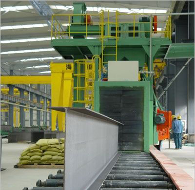 工字鋼除銹設備施工現場 工字鋼除銹設備施工現場