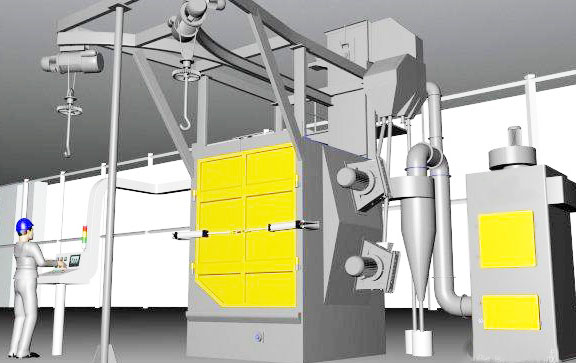 吊鉤式拋丸機結構圖 吊鉤式拋丸機結構圖